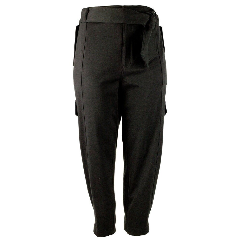 Lauren Ralph Lauren Women's Plus Size Solid Cargo Pants Black 3X